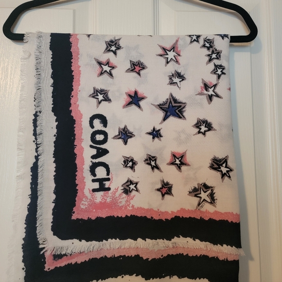 Coach Star Oversized Scarf/Wrap - Picture 3 of 3
